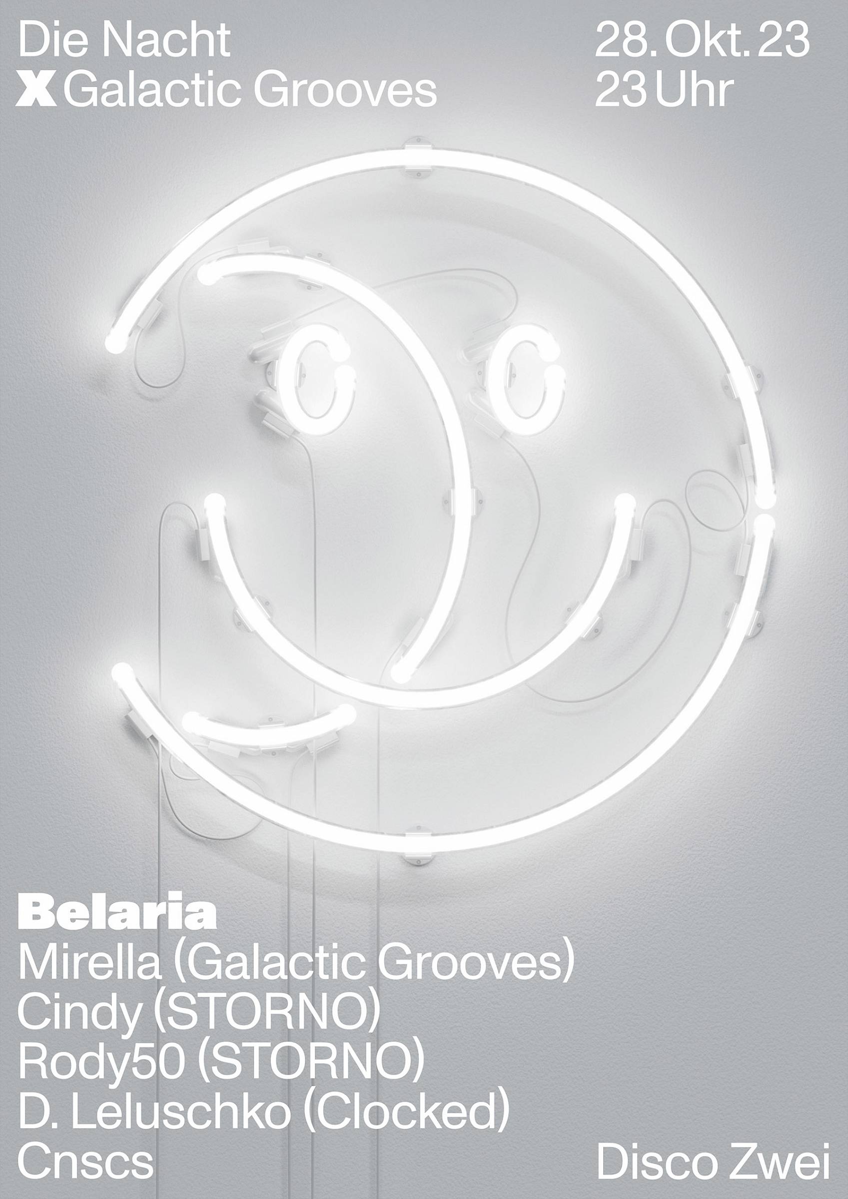 Poster for die Nacht X Galactic Grooves, 2023