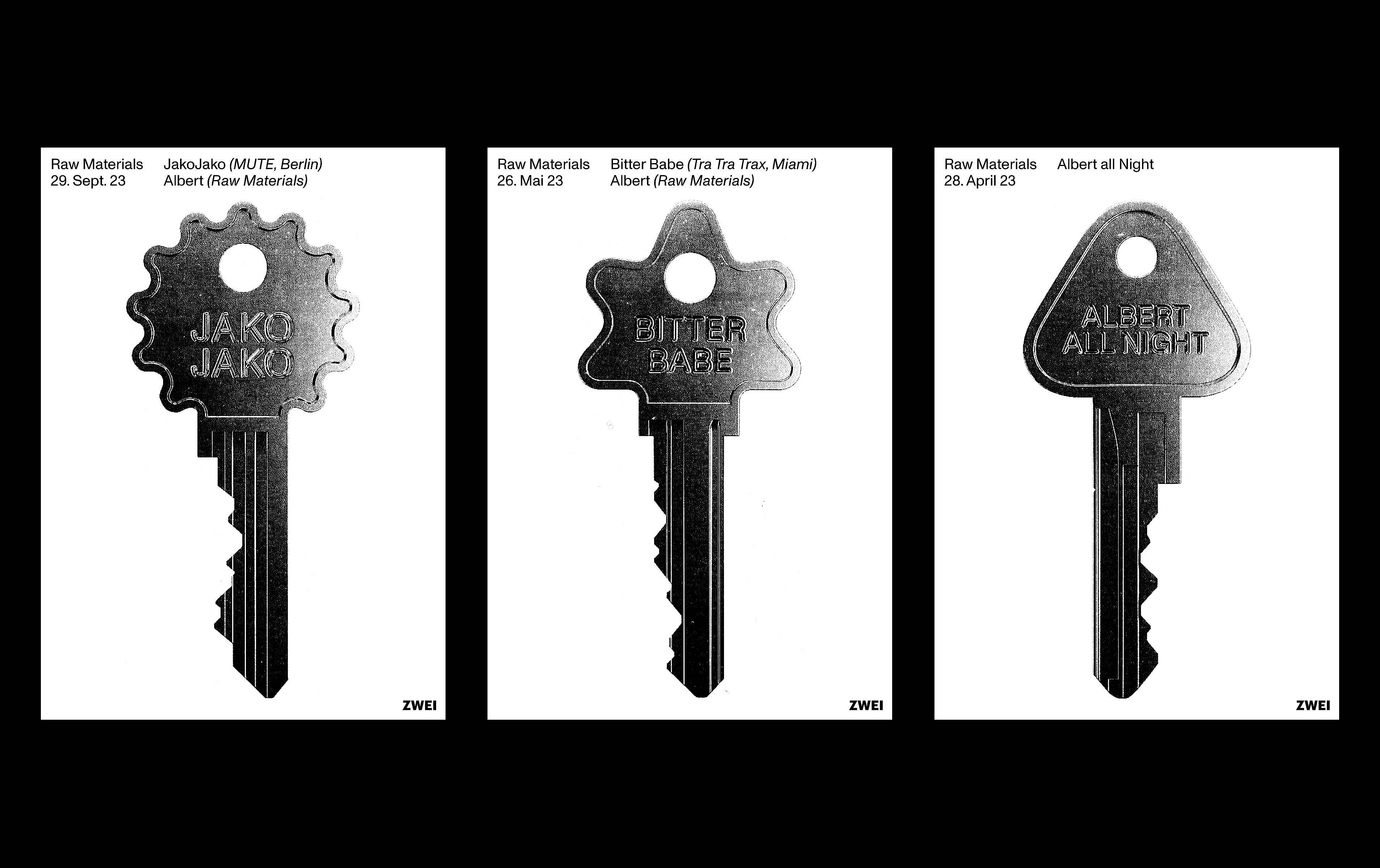 Poster series for Raw Materials, 2023